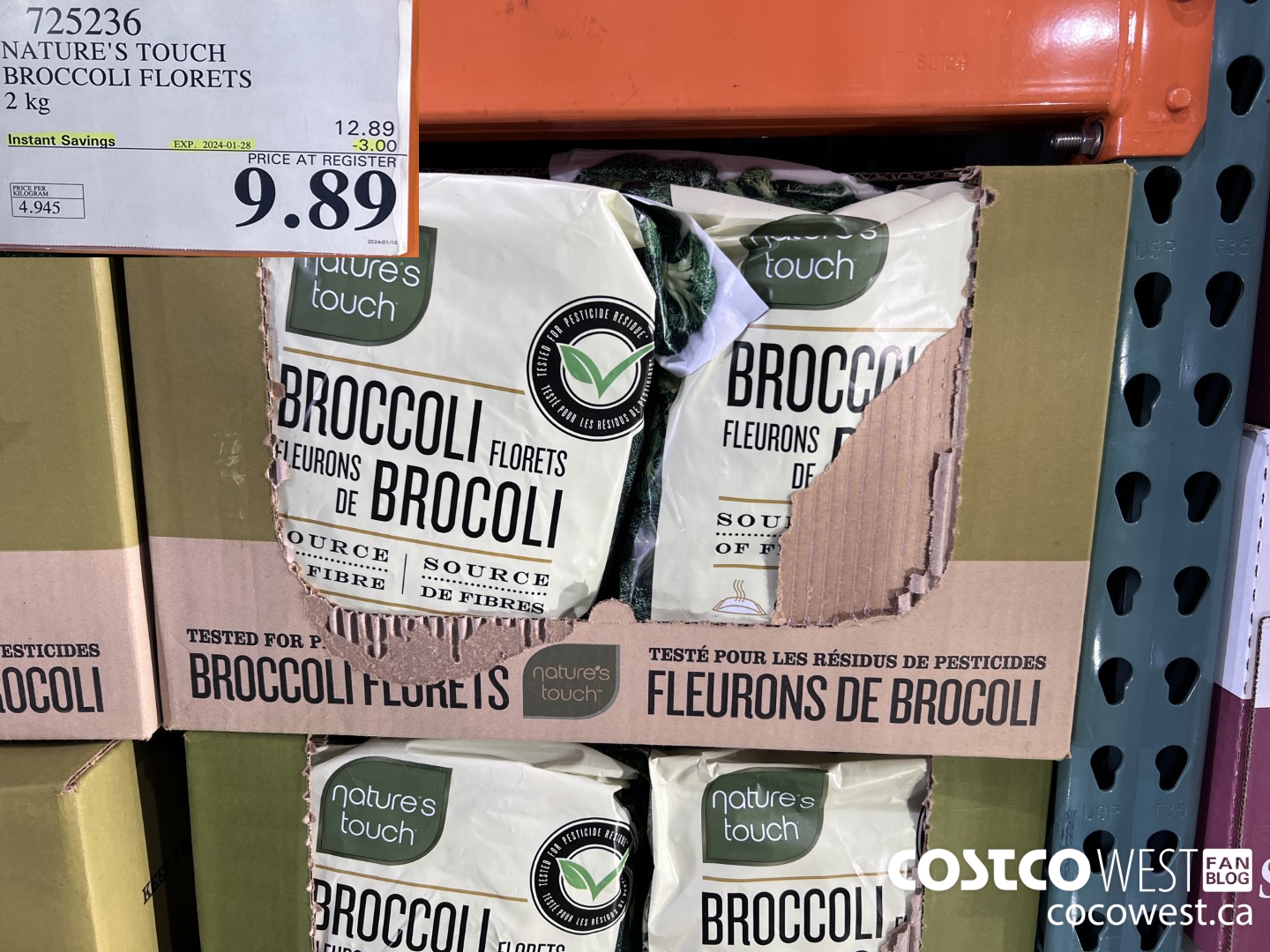 725236 NATURE'S TOUCH BROCCOLI FLORETS 2 kg ($3.00 INSTANT SAVINGS EXPIRES ON 2024-01-28) $9.89