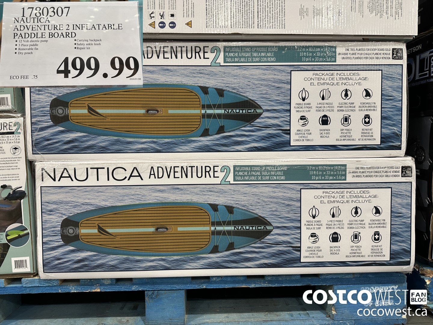 1780307 NAUTICA ADVENTURE 2 INFLATABLE PADDLE BOARD $499.99