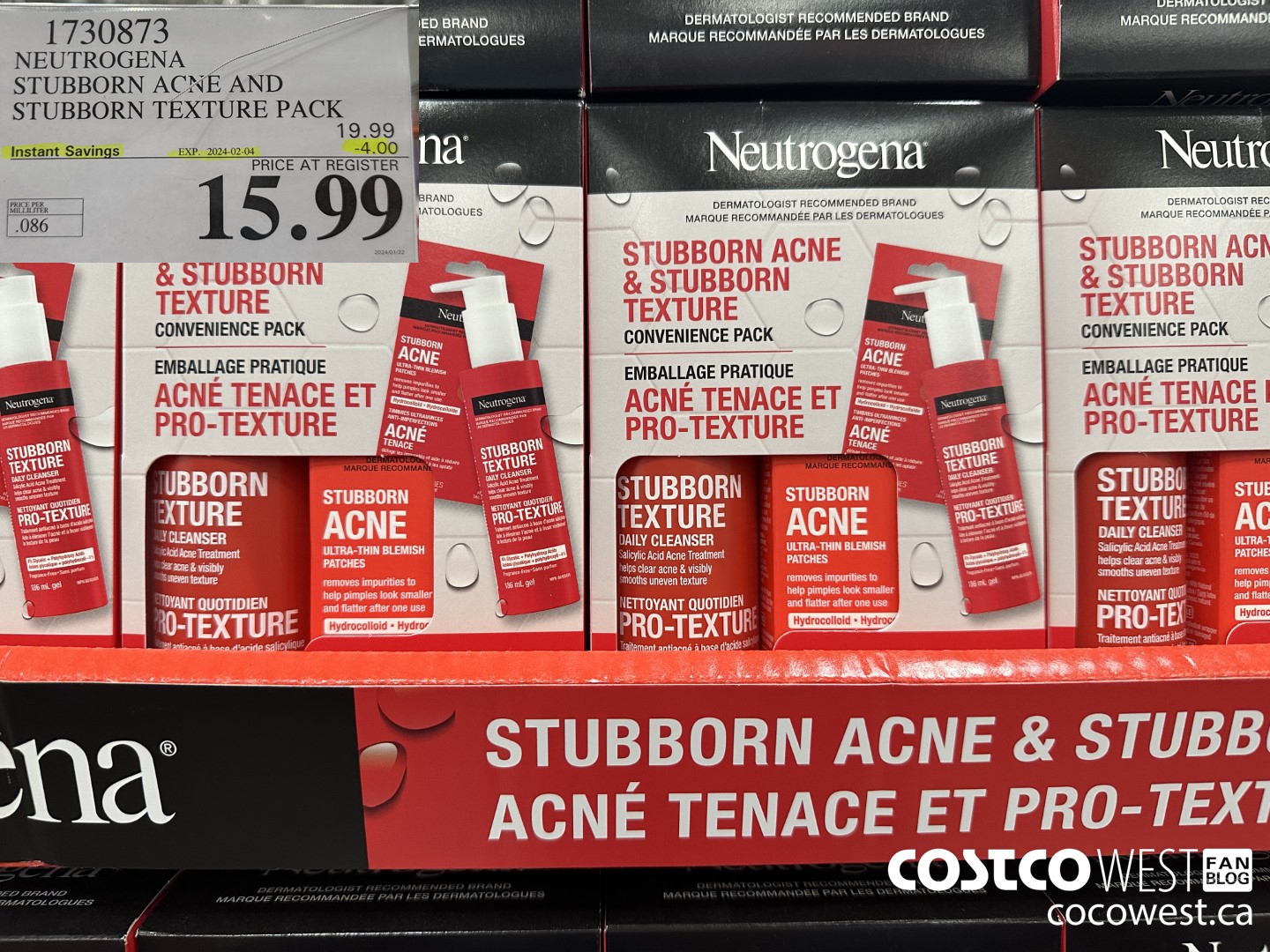 1730873 NEUTROGENA STUBBORN ACNE AND STUBBORN TEXTURE PACK ($4.00 INSTANT SAVINGS EXPIRES ON 2024-02-04) $15.99