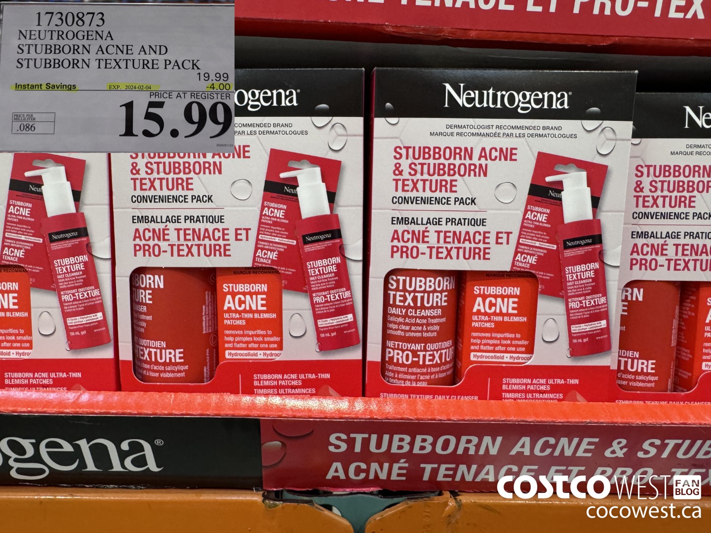 1730873 NEUTROGENA STUBBORN ACNE AND STUBBORN TEXTURE PACK ($4.00 INSTANT SAVINGS EXPIRES ON 2024-02-04) $15.99