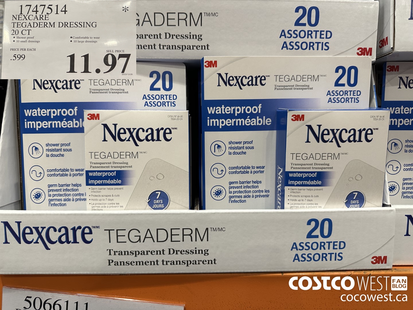 1747514 NEXCARE TEGADERM DRESSING 20 CT $11.97