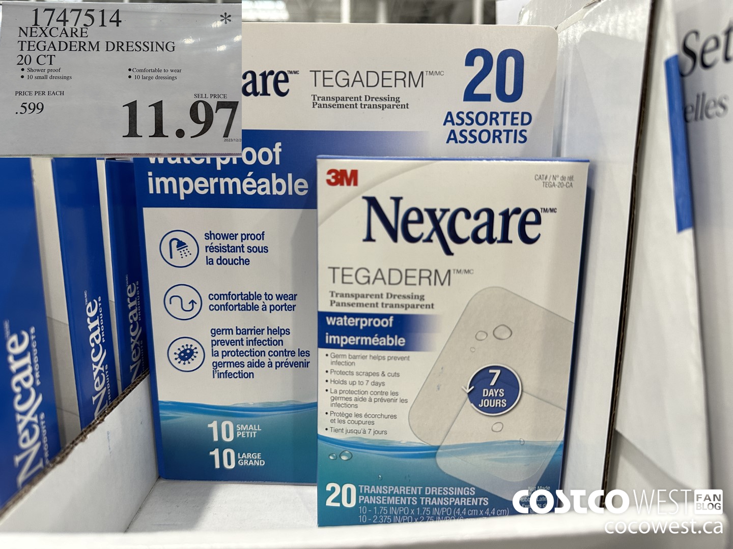 1747514 NEXCARE TEGADERM DRESSING 20 CT $11.97