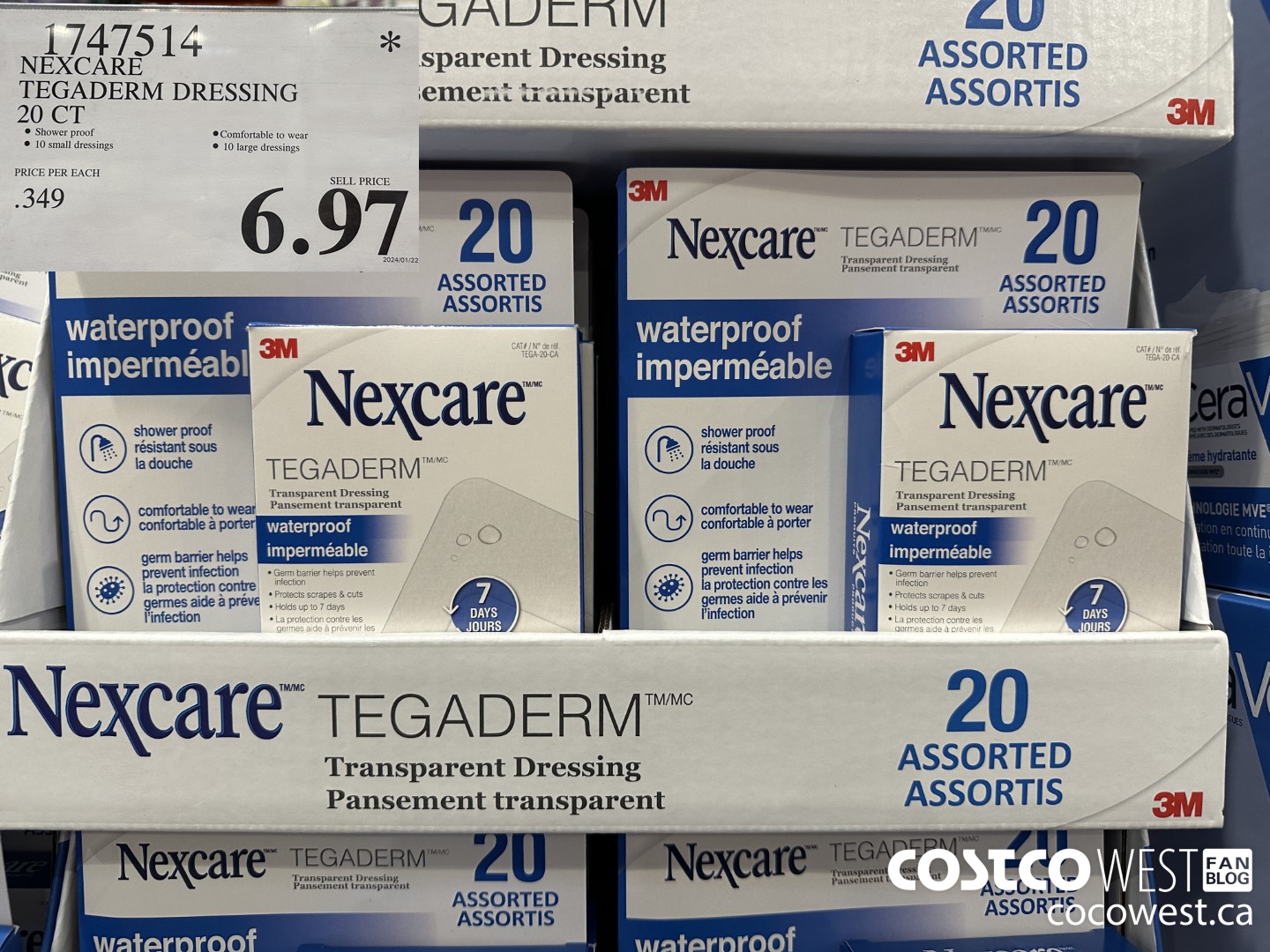 1747514 NEXCARE TEGADERM DRESSING 20 CT $6.97