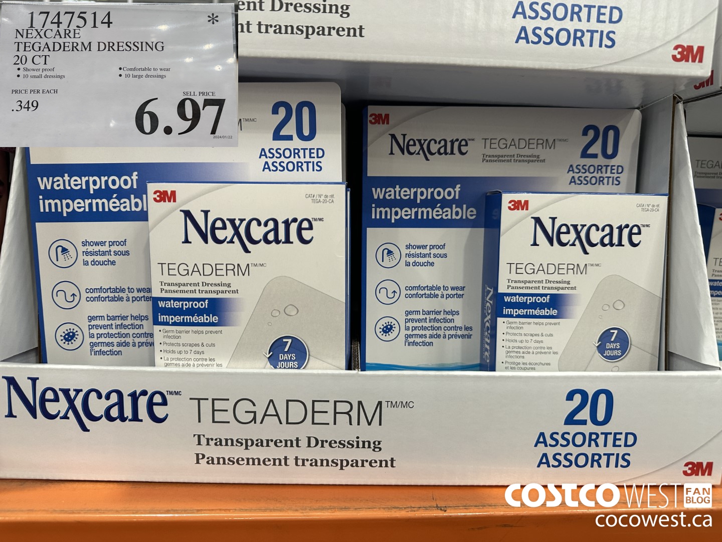 1747514 NEXCARE TEGADERM DRESSING 20 CT $6.97