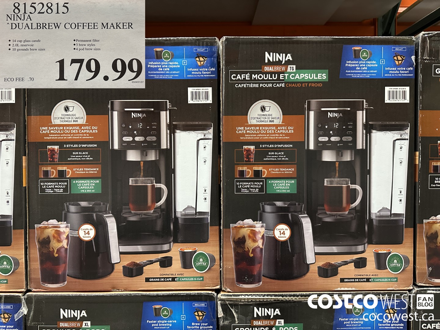 8152815 NINJA DUALBREW COFFEE MAKER $179.99