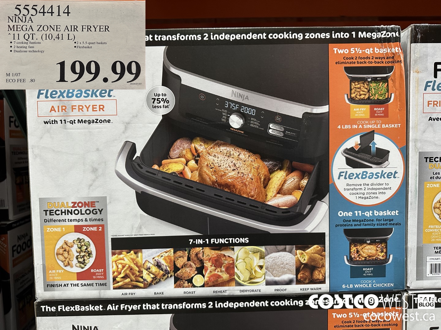 5554414 NINJA MEGA ZONE AIR FRYER 11 QT. (10,41 L) $199.99