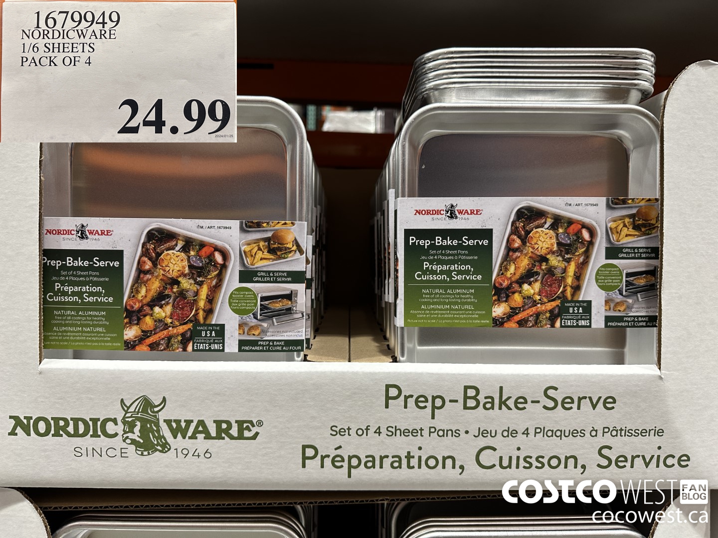 1679949 NORDICWARE 1/6 SHEETS PACK OF 4 $24.99