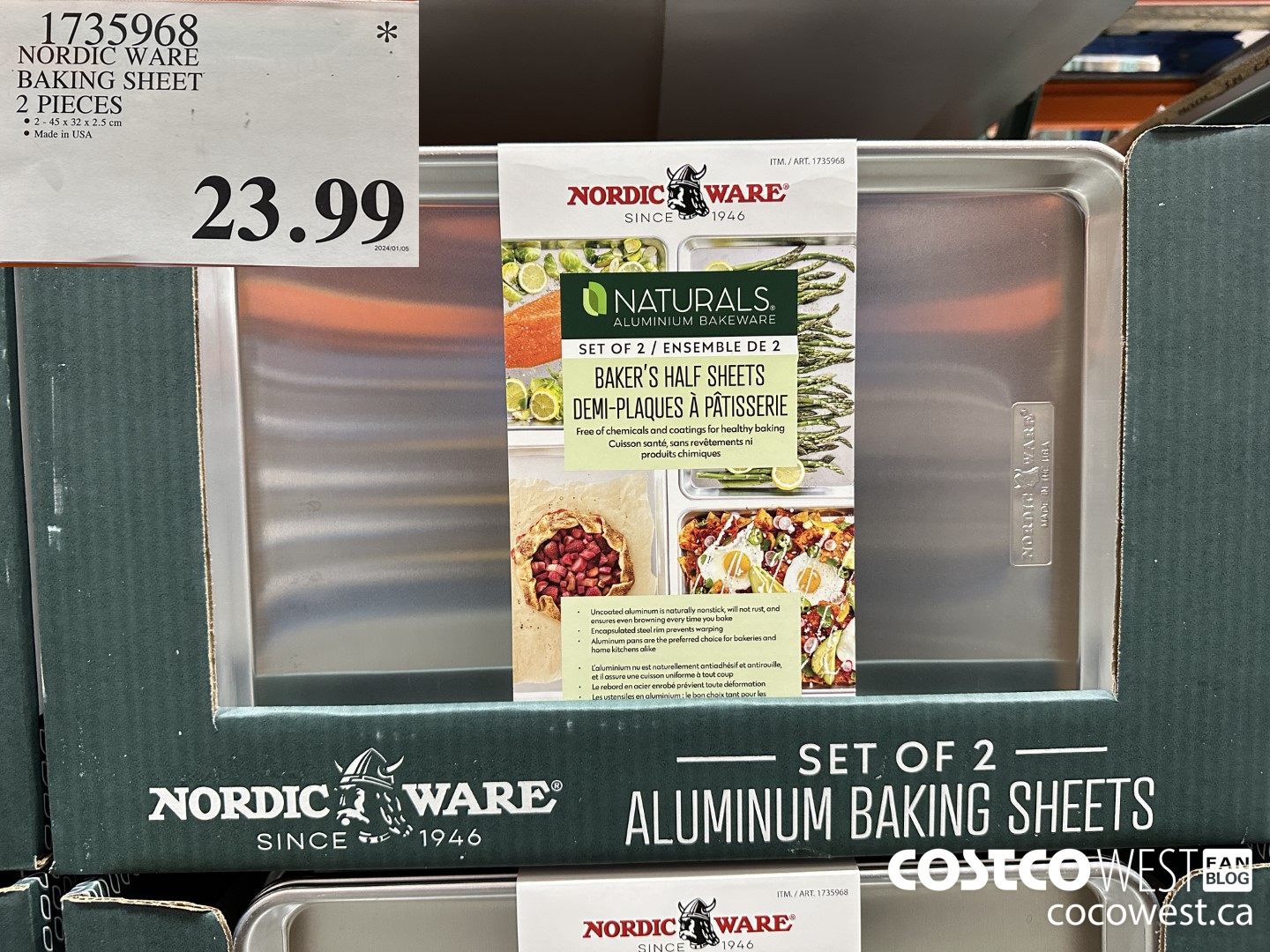 1735968 NORDIC WARE BAKING SHEETS 2-PACK $23.99