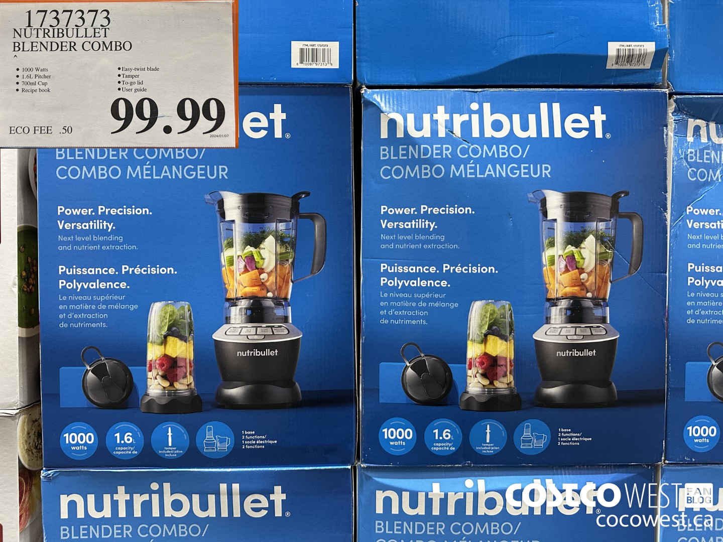 1737373 NUTRIBULLET BLENDER COMBO $99.99