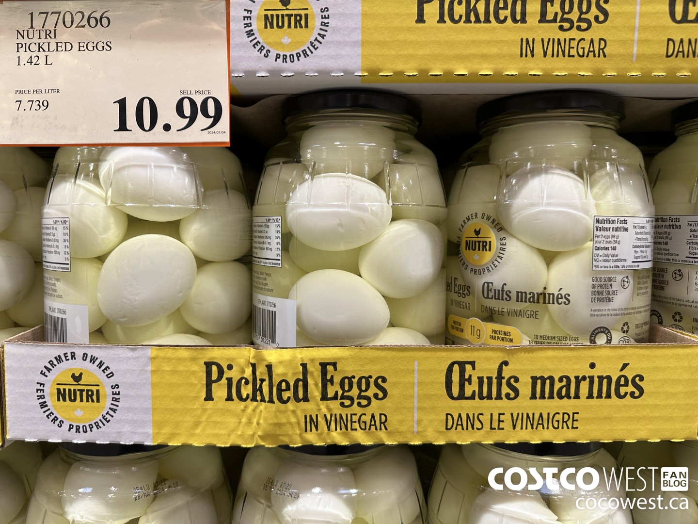 1770266 NUTRI PICKLED EGGS 1.42 L $10.99