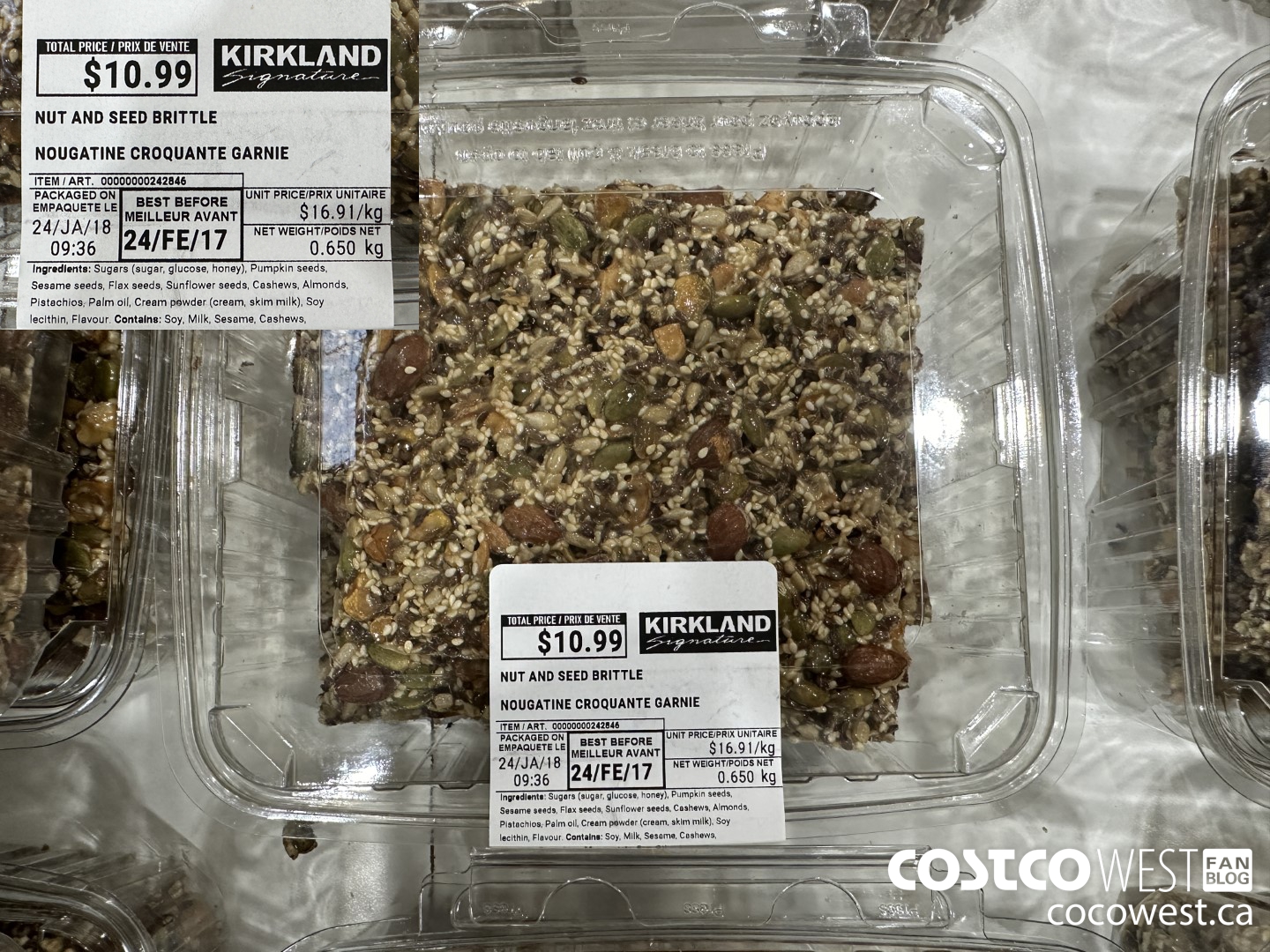 242846 NUT AND SEED BRITTLE $10.99