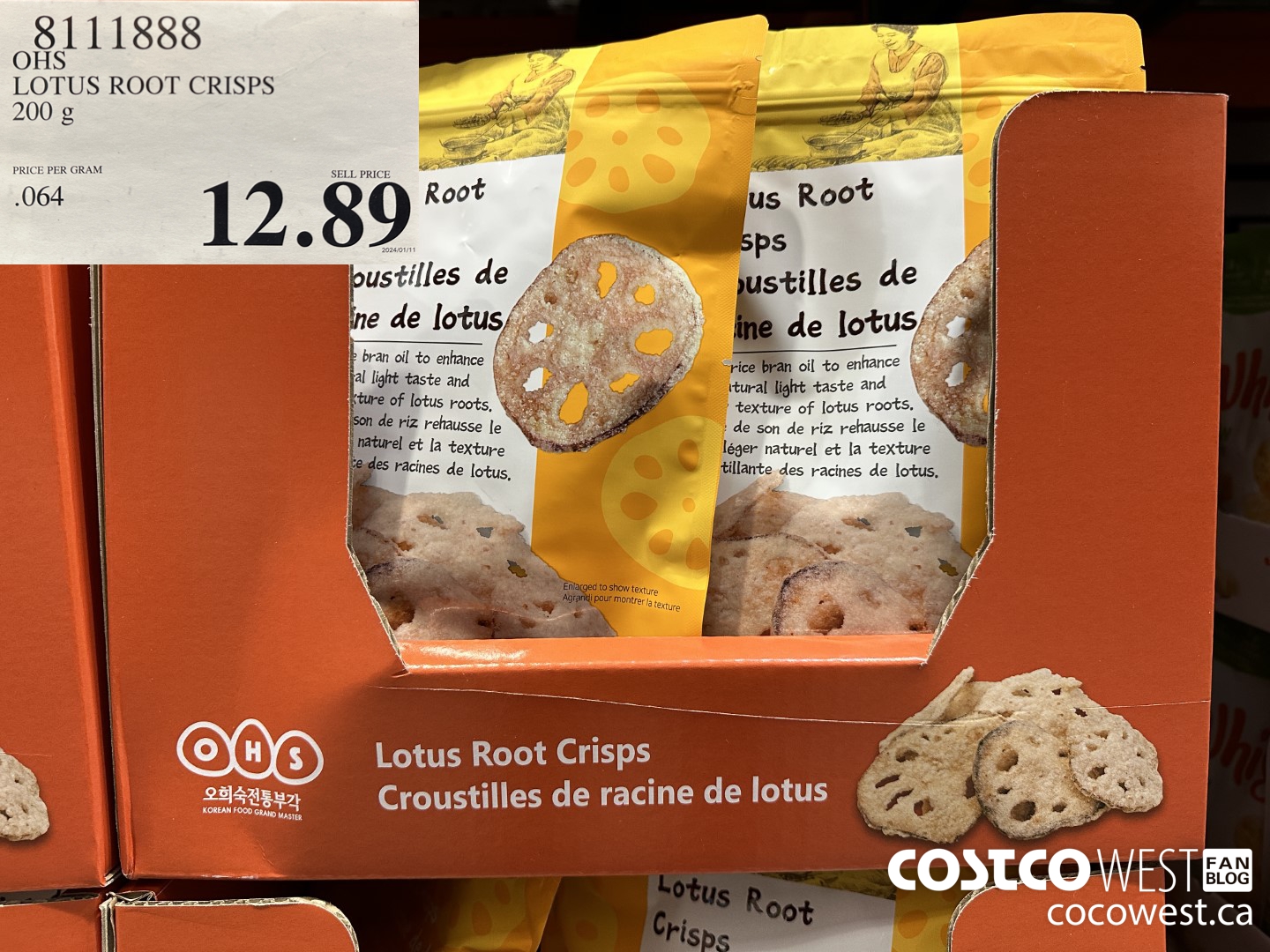 8111888 OHS LOTUS ROOT CRISPS 200G $12.89