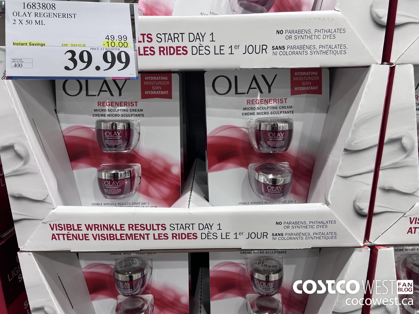 1683808 OLAY REGENERIST 2 X 50 ML ($10.00 INSTANT SAVINGS EXPIRES ON 2024-01-28) $39.99