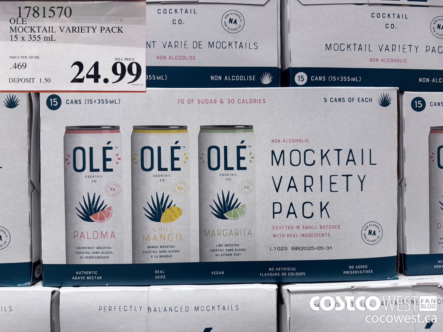 1781570 OLE MOCKTAIL VARIETY PACK 15 X 355 ML $24.99
