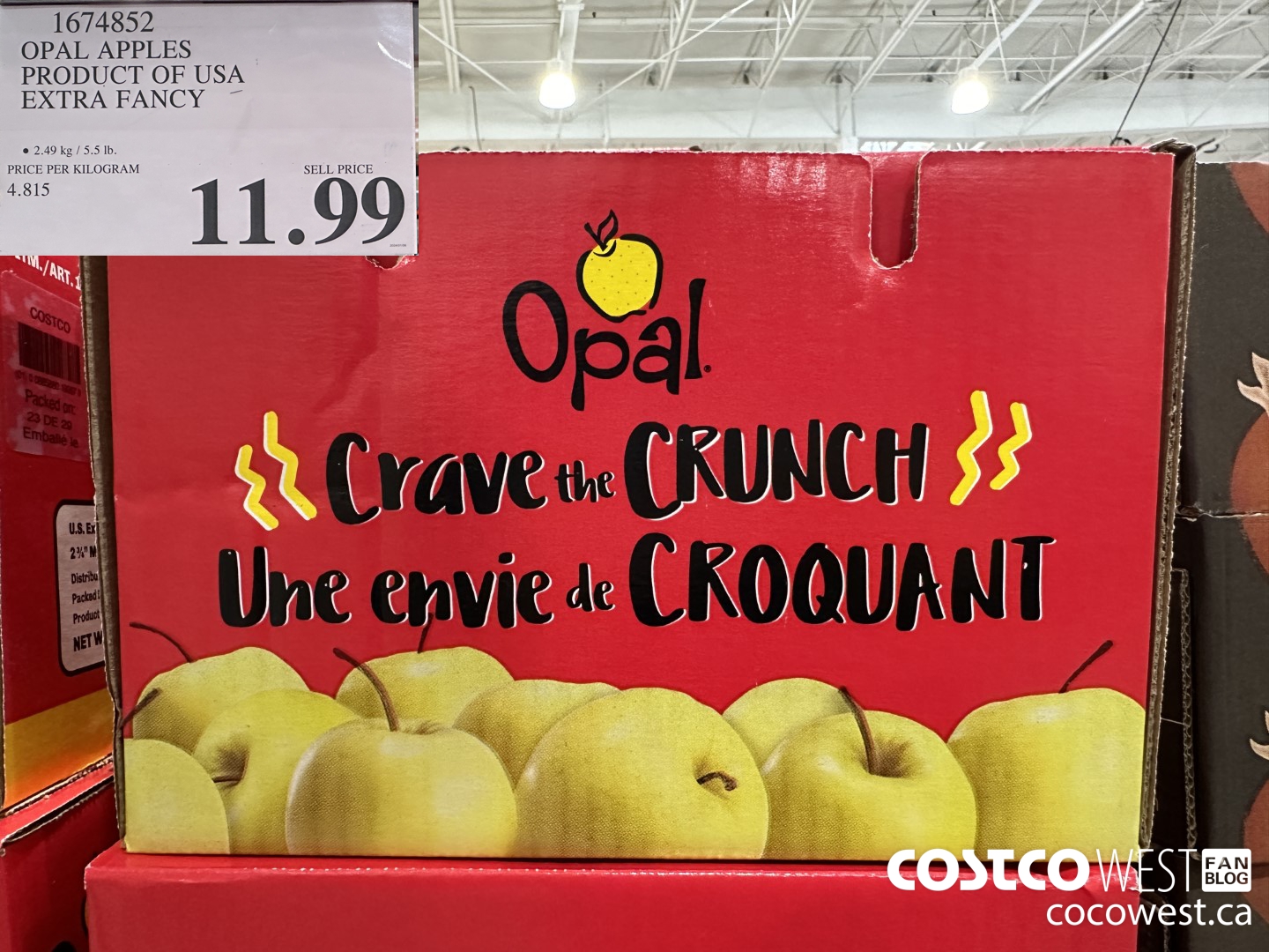 1674852 OPAL APPLES PRODUCT OF USA EXTRA FANCY $11.99