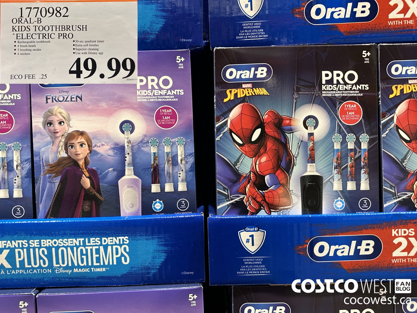 1770982 ORAL-B KIDS TOOTHBRUSH ELECTRIC PRO $49.99