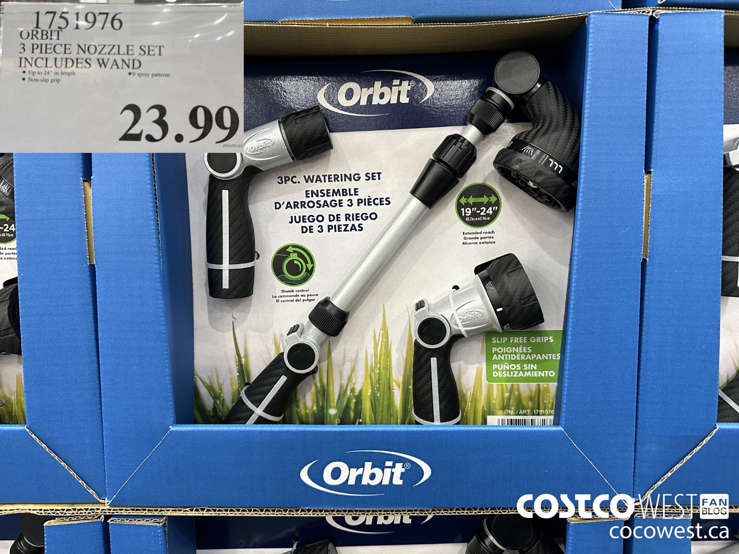 1751976 ORBIT 3 PIECE NOZZLE SET INCLUDES WAND $23.99