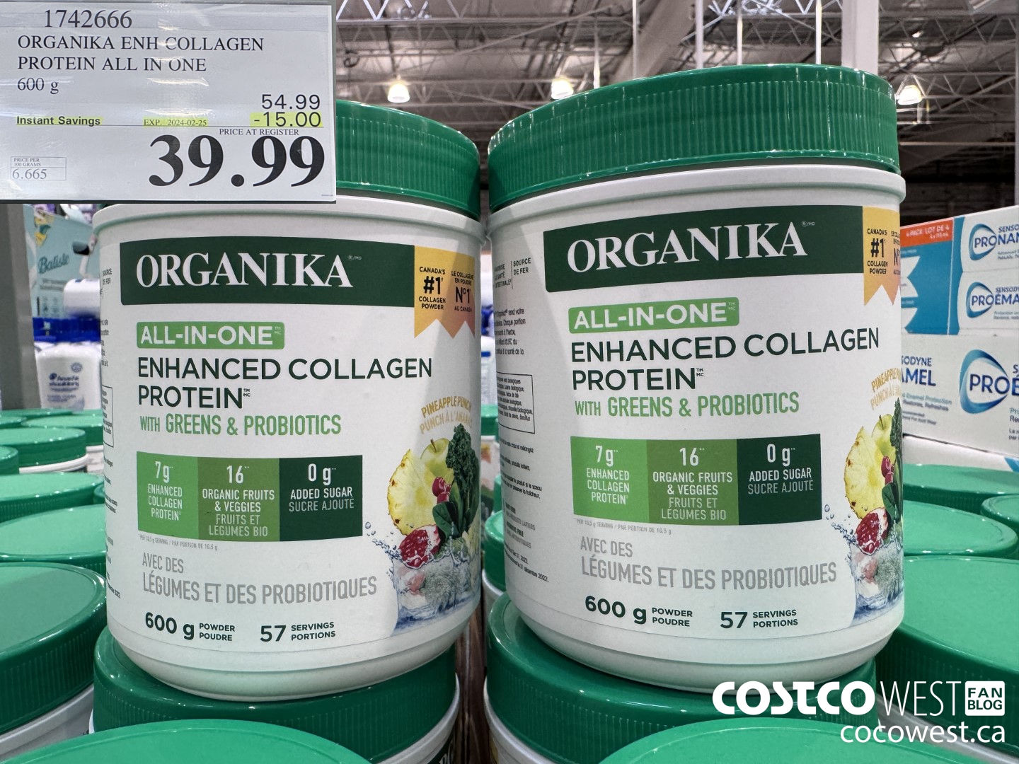 1742666 ORGANIKA ENH COLLAGEN PROTEIN ALL IN ONE 600G ($15.00 INSTANT SAVINGS EXPIRES ON 2024-02-25) $39.99