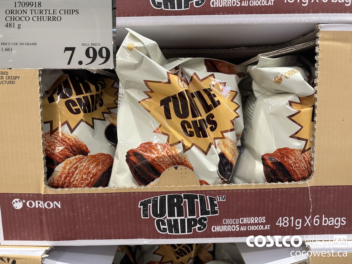 1709918 ORION TURTLE CHIPS CHOCO CHURROS 481G $7.99