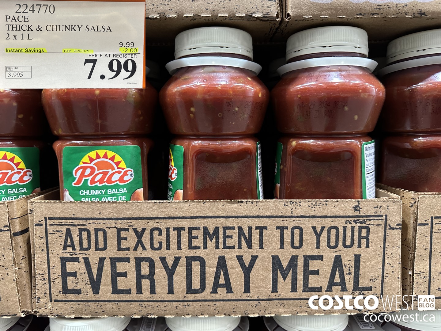 224770 PACE THICK & CHUNKY SALSA 2 X 1L ($2.00 INSTANT SAVINGS EXPIRES ON 2024-01-21) $7.99