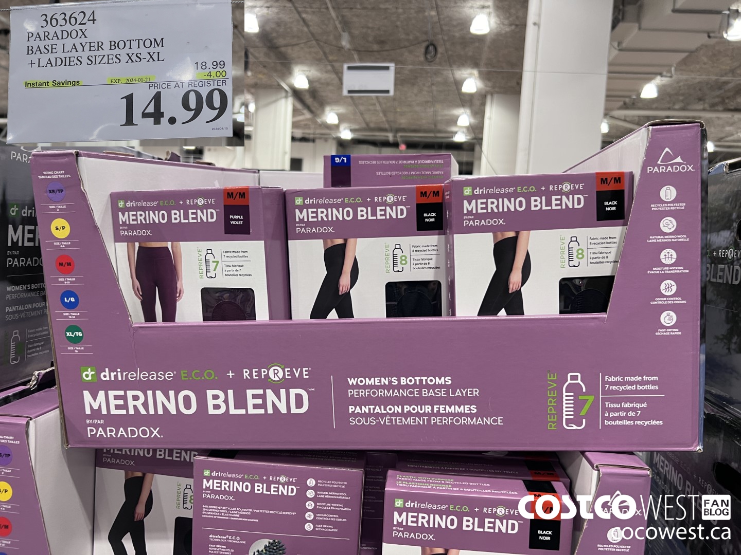 363624 PARADOX BASE LAYER BOTTOM LADIES SIZES XS-XL ($4.00 INSTANT SAVINGS EXPIRES ON 2024-01-21) $14.99