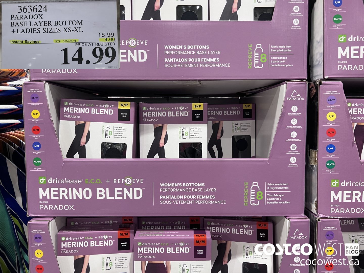 363624 PARADOX BASE LAYER BOTTOM LADIES SIZES XS-XL ($4.00 INSTANT SAVINGS EXPIRES ON 2024-01-21) $14.99