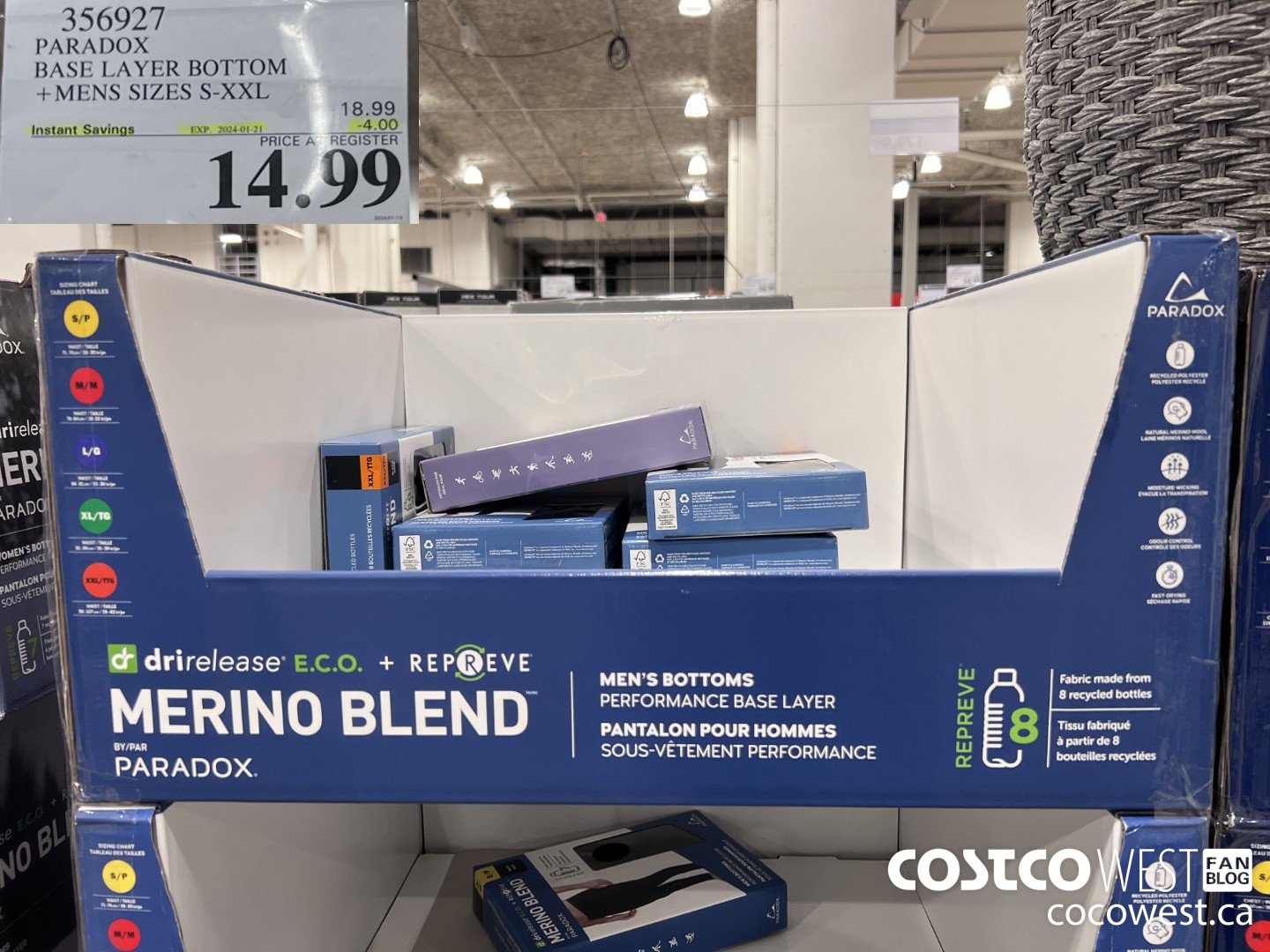 356927 PARADOX BASE LAYER BOTTOM MENS SIZES S-XXL ($4.00 INSTANT SAVINGS EXPIRES ON 2024-01-21) $14.99