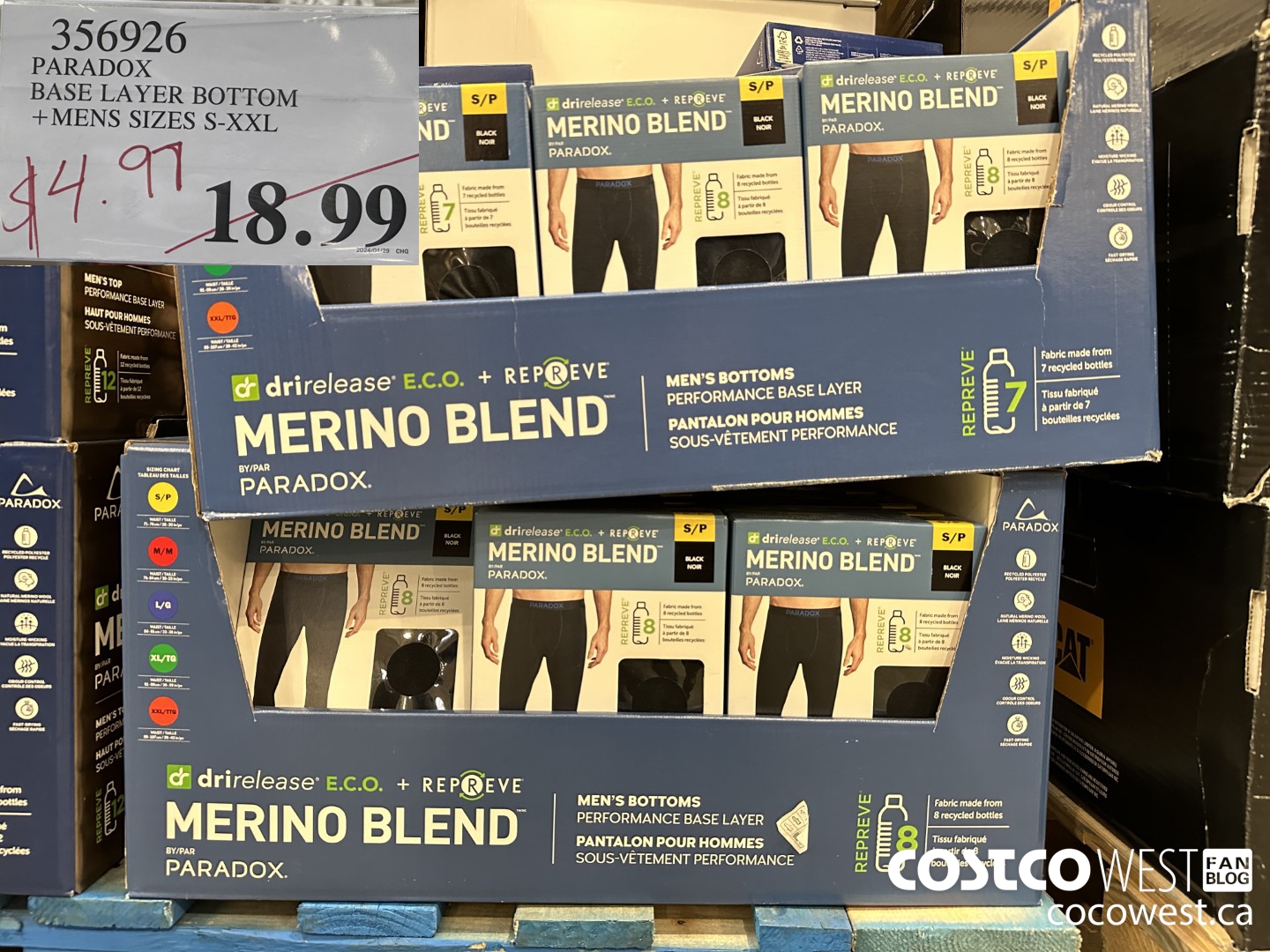 356926 PARADOX BASE LAYER BOTTOM MENS SIZES S-XXL $4.97