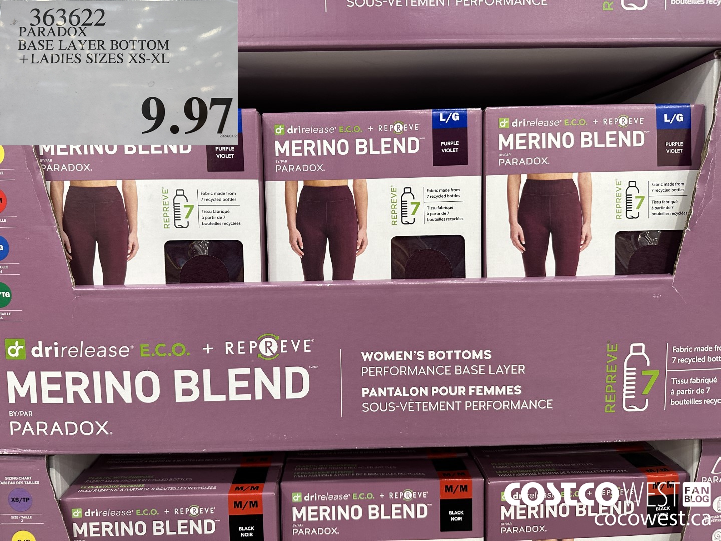 363622 PARADOX BASE LAYER BOTTOM LADIES SIZES XS-XL $9.97