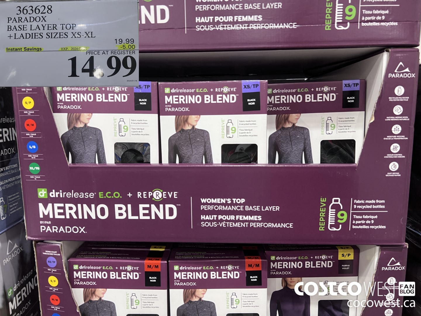 363628 PARADOX BASE LAYER TOP LADIES SIZES XS-XL ($5.00 INSTANT SAVINGS EXPIRES ON 2024-01-21) $14.99