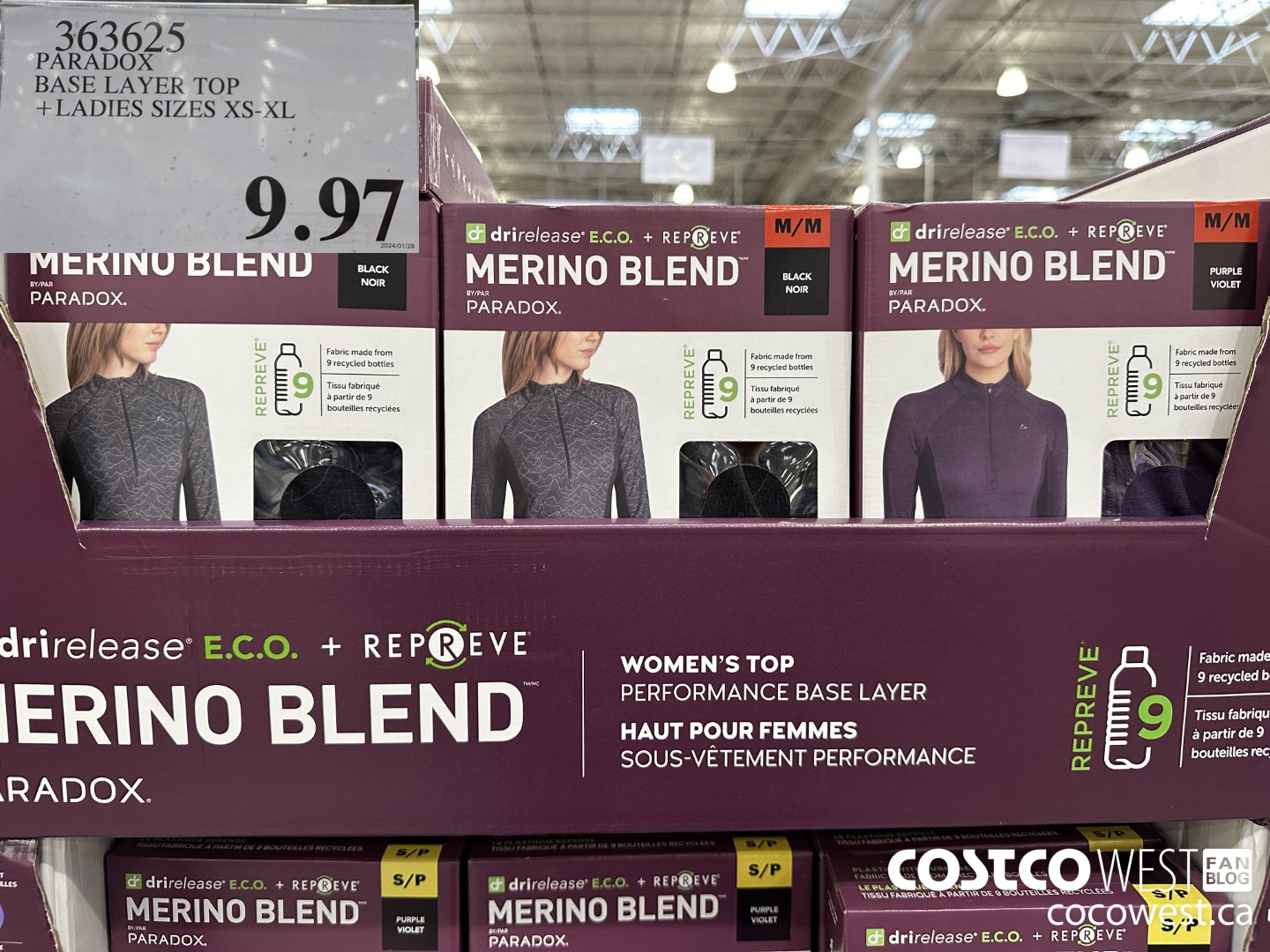 363625 PARADOX BASE LAYER TOP LADIES SIZES XS-XL $9.97