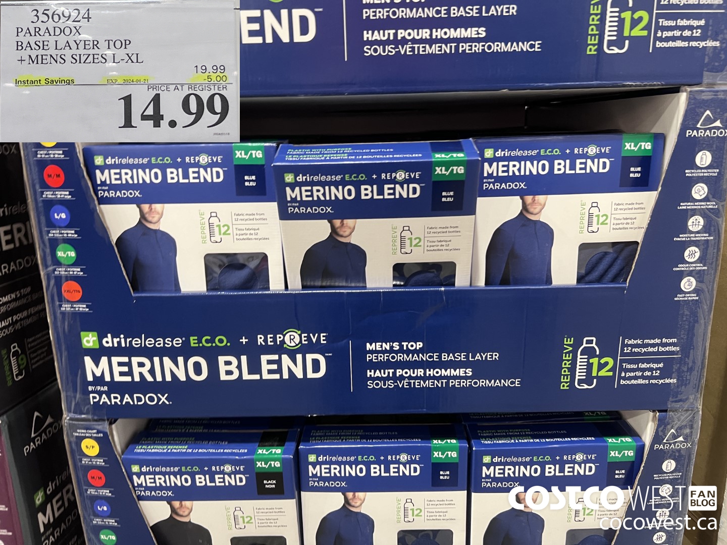 356924 PARADOX BASE LAYER TOP MENS SIZES L-XL ($5.00 INSTANT SAVINGS EXPIRES ON 2024-01-21) $14.99