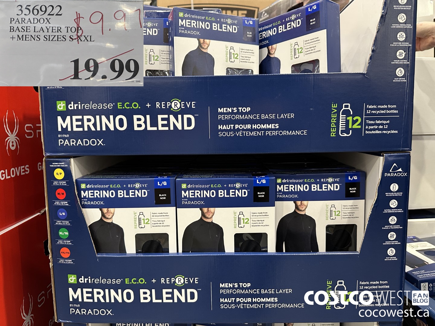 356922 PARADOX BASE LAYER TOP MENS SIZES S-XXL $9.97
