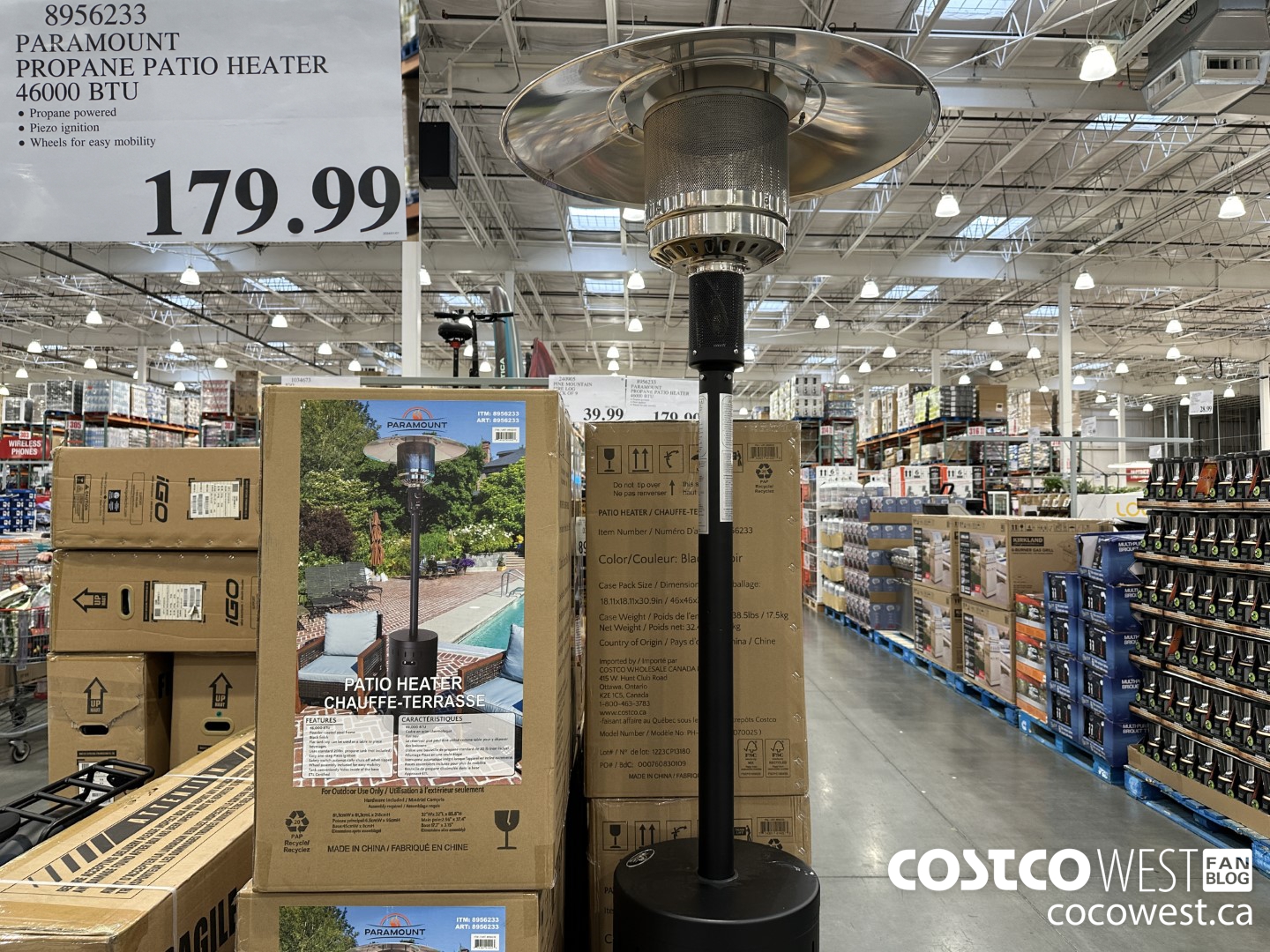 8956233 PARAMOUNT PROPANE PATIO HEATER 46000 BTU $179.99