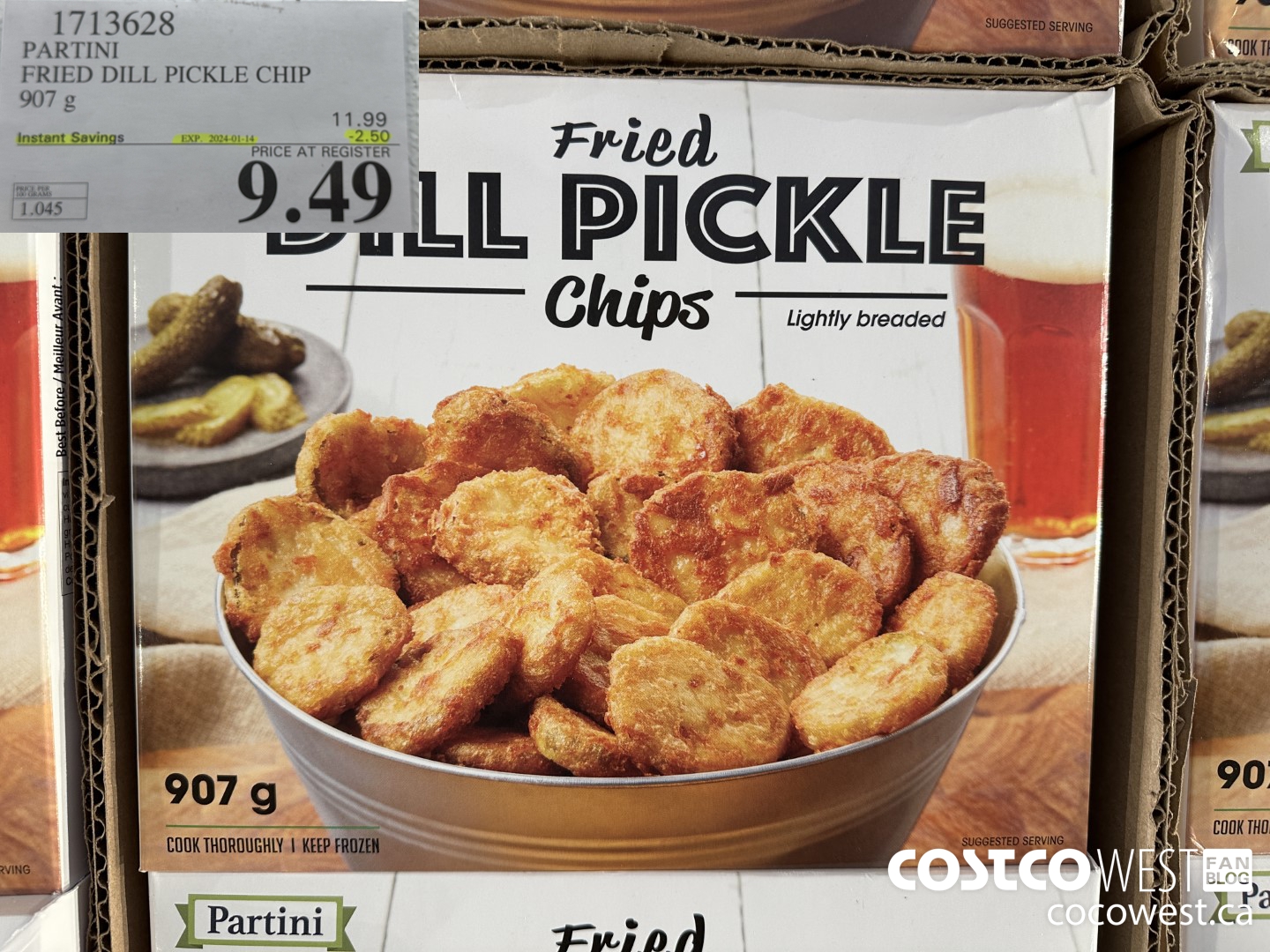 1713628 PARTINI FRIED DIL PICKLE CHIP 907 G ($2.50 INSTANT SAVINGS EXPIRES ON 2024-01-14) $9.49