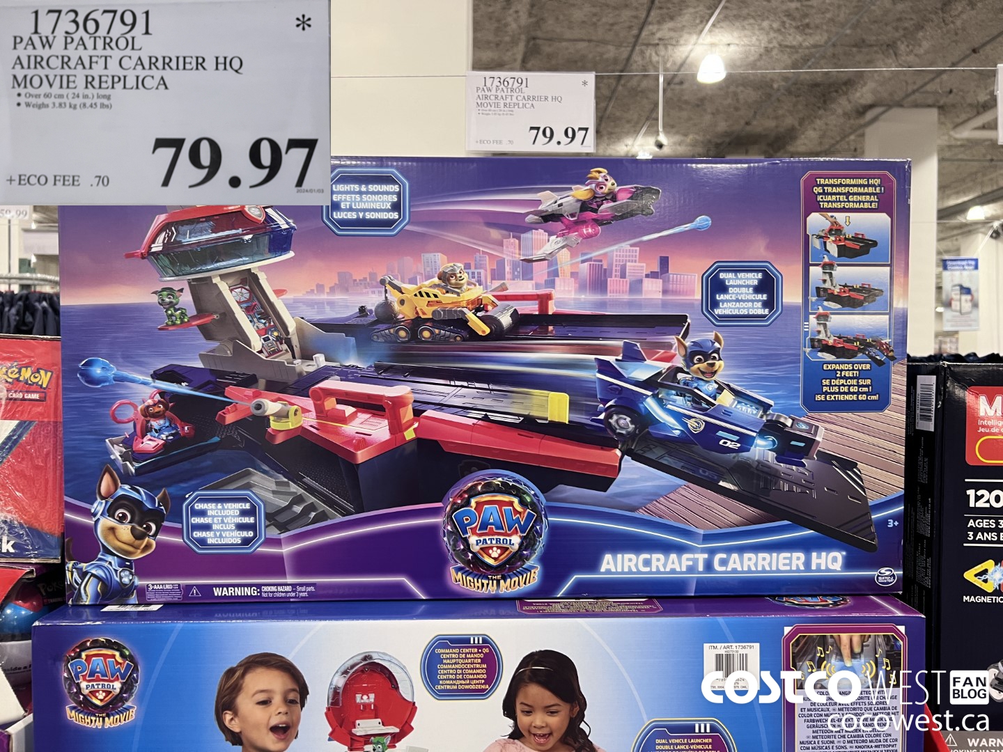 1736791 PAW PATROL AIRCRAFT CARRIER HQ MOVIE REPLICA $79.97