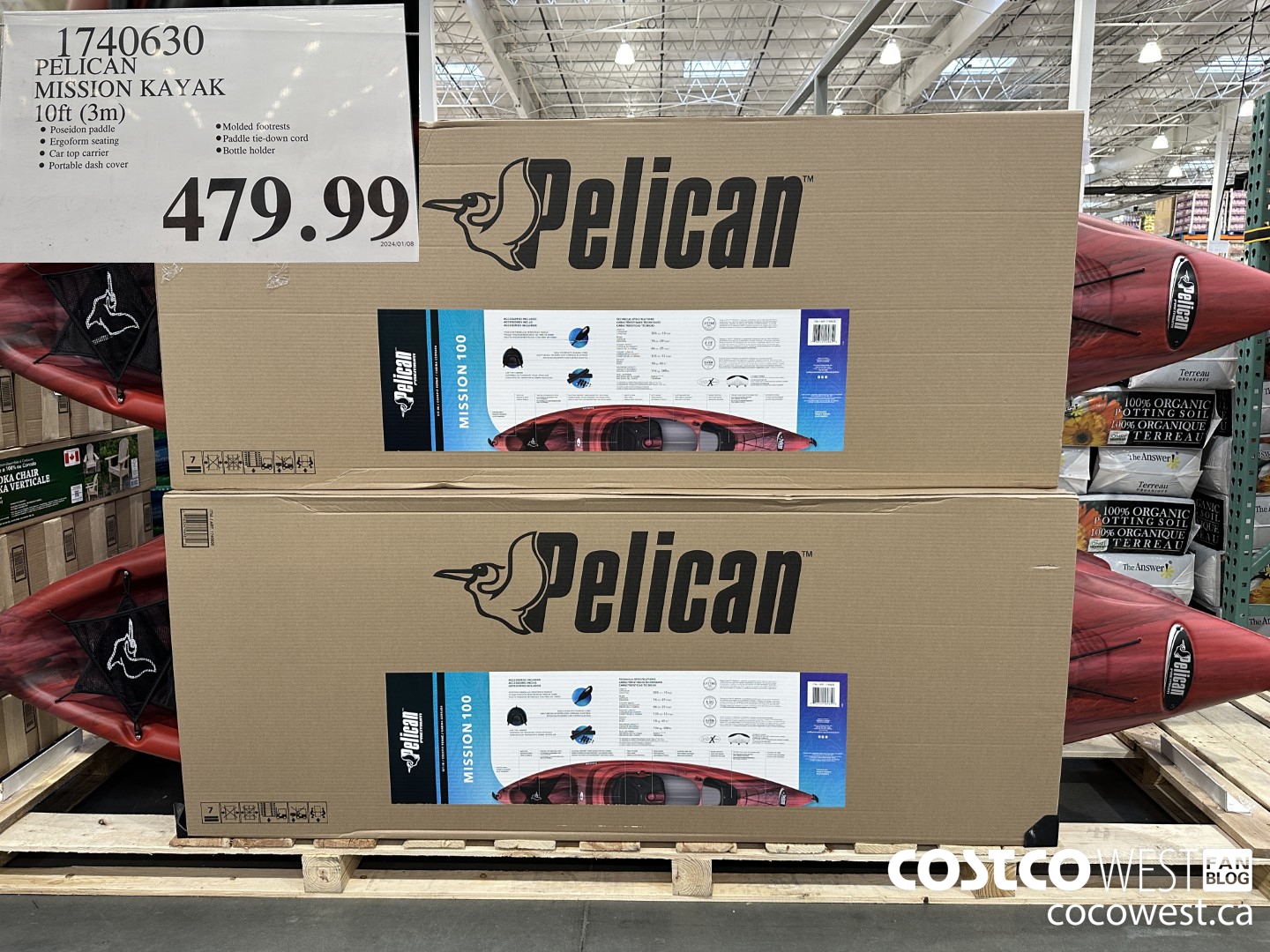 1740630 PELICAN MISSION KAYAK 10FT (3M) $479.99