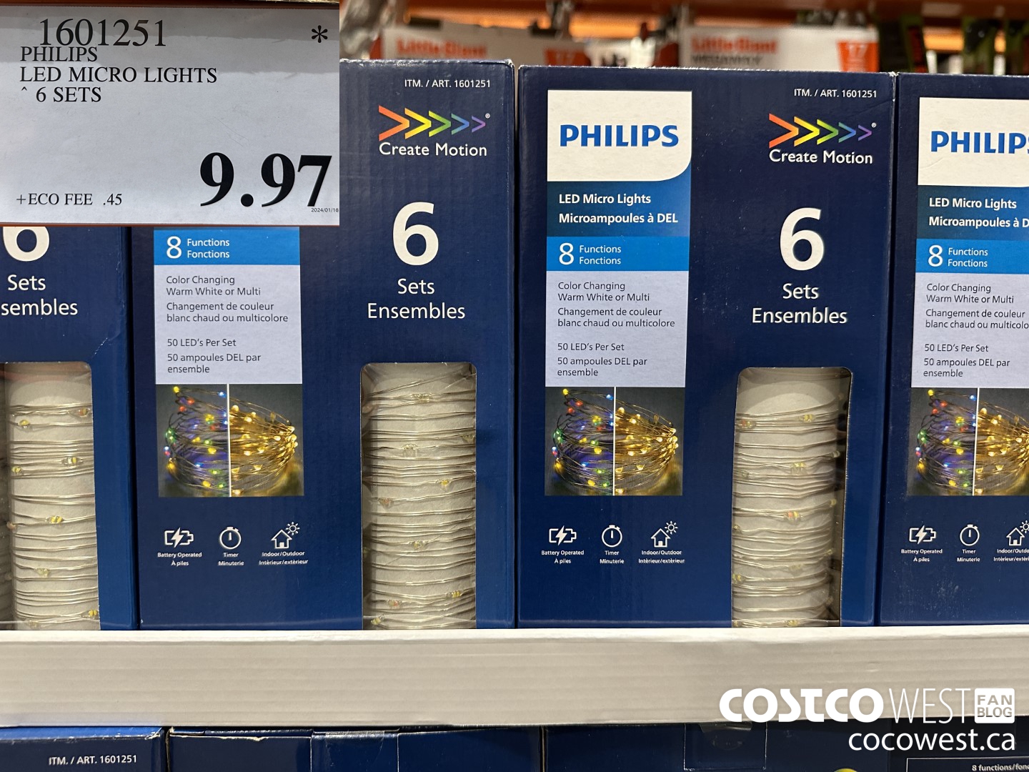 1601251 PHILIPS LED MICRO LIGHTS 6 SETS $9.97