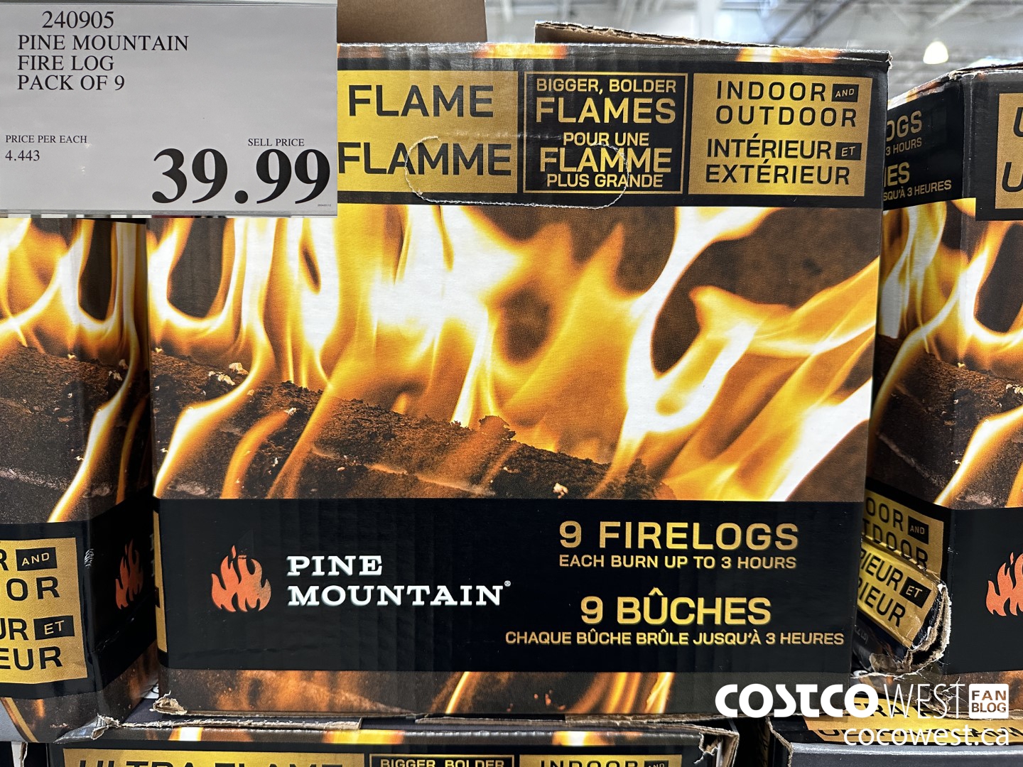 240905 PINE MOUNTAIN FIRE LOG PACK OF 9 $39.99