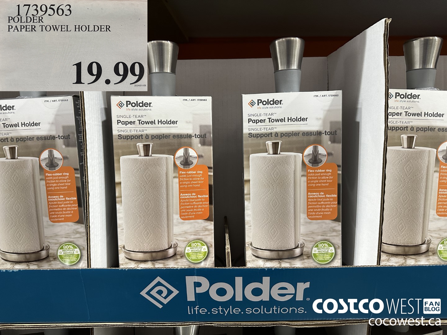 1739563 POLDER PAPER TOWEL HOLDER $19.99