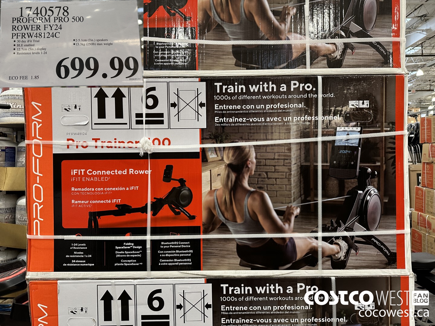 1740578 PROFORM PRO 500 ROWER FY24 PFRW48124C $699.99