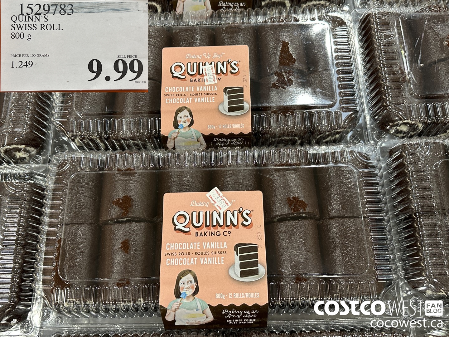 1529783 QUINN'S SWISS ROLL 800 G $9.99