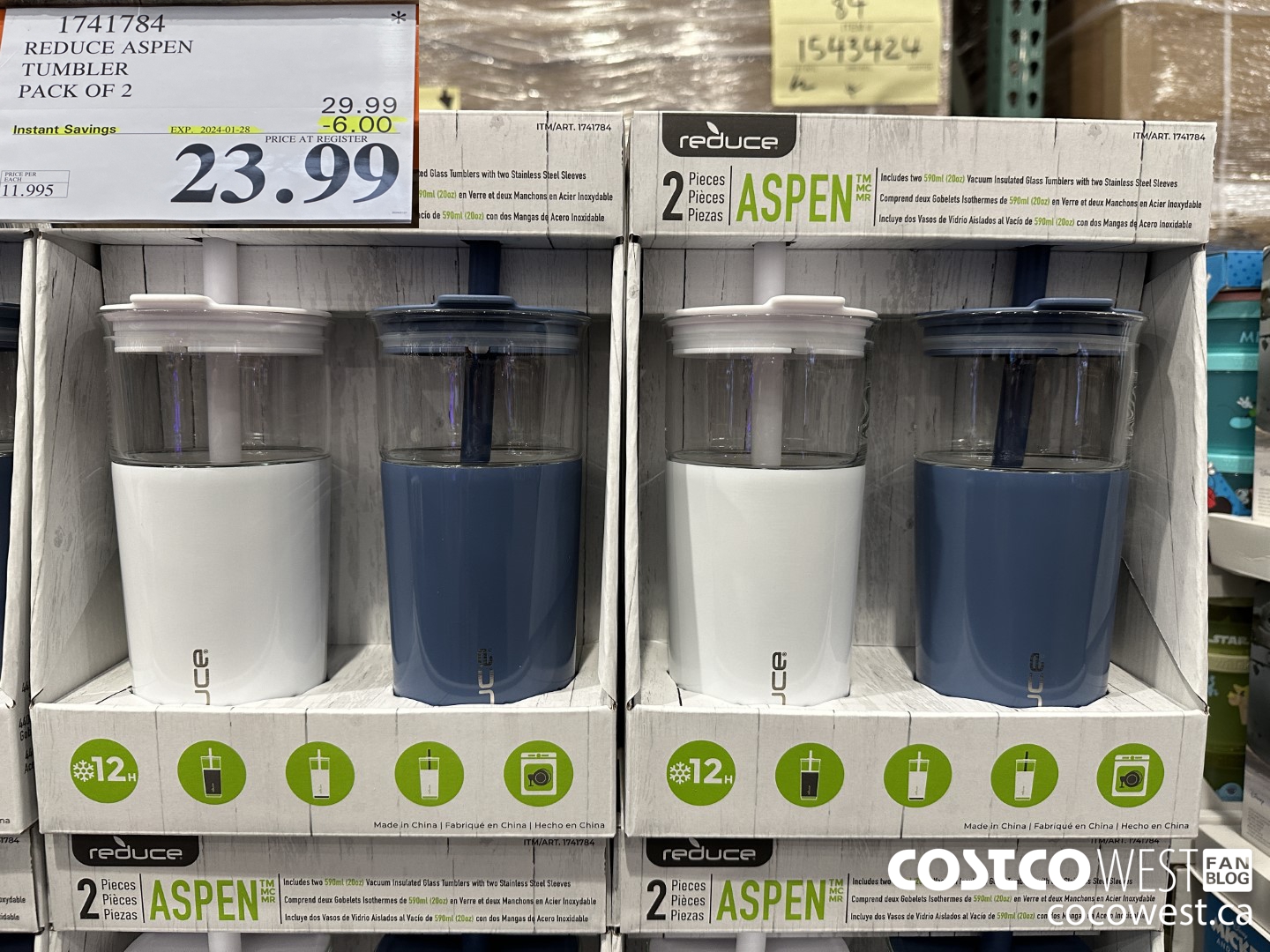 1741784 REDUCE ASPEN TUMBLER PACK OF 2 ($6.00 INSTANT SAVINGS EXPIRES ON 2024-01-28) $23.99