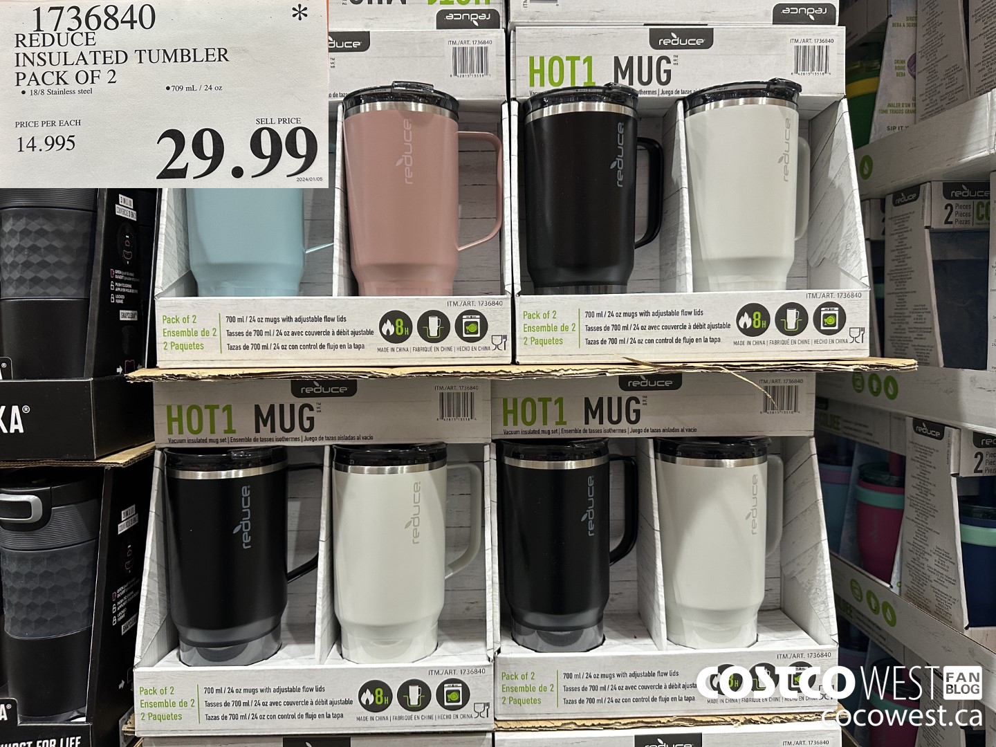 1736840 REDUCE INSULATED TUMBLER PACK OF 2 $29.99