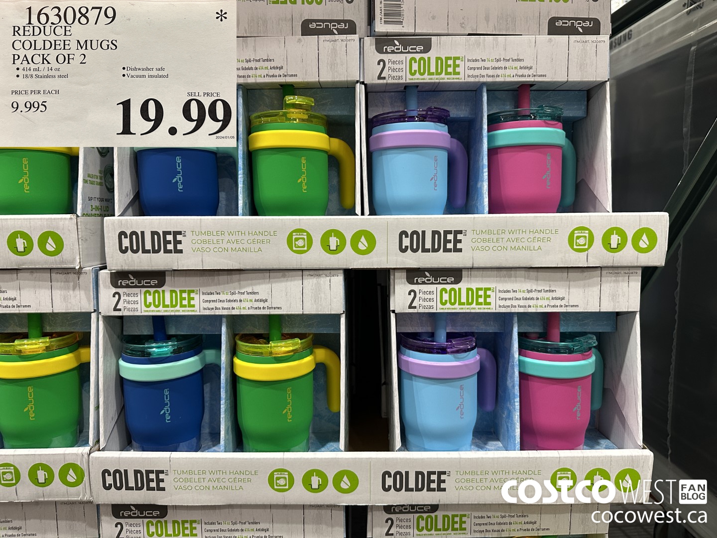 1630879 REDUCE TRAVEL MUGS PACK OF 2 $19.99