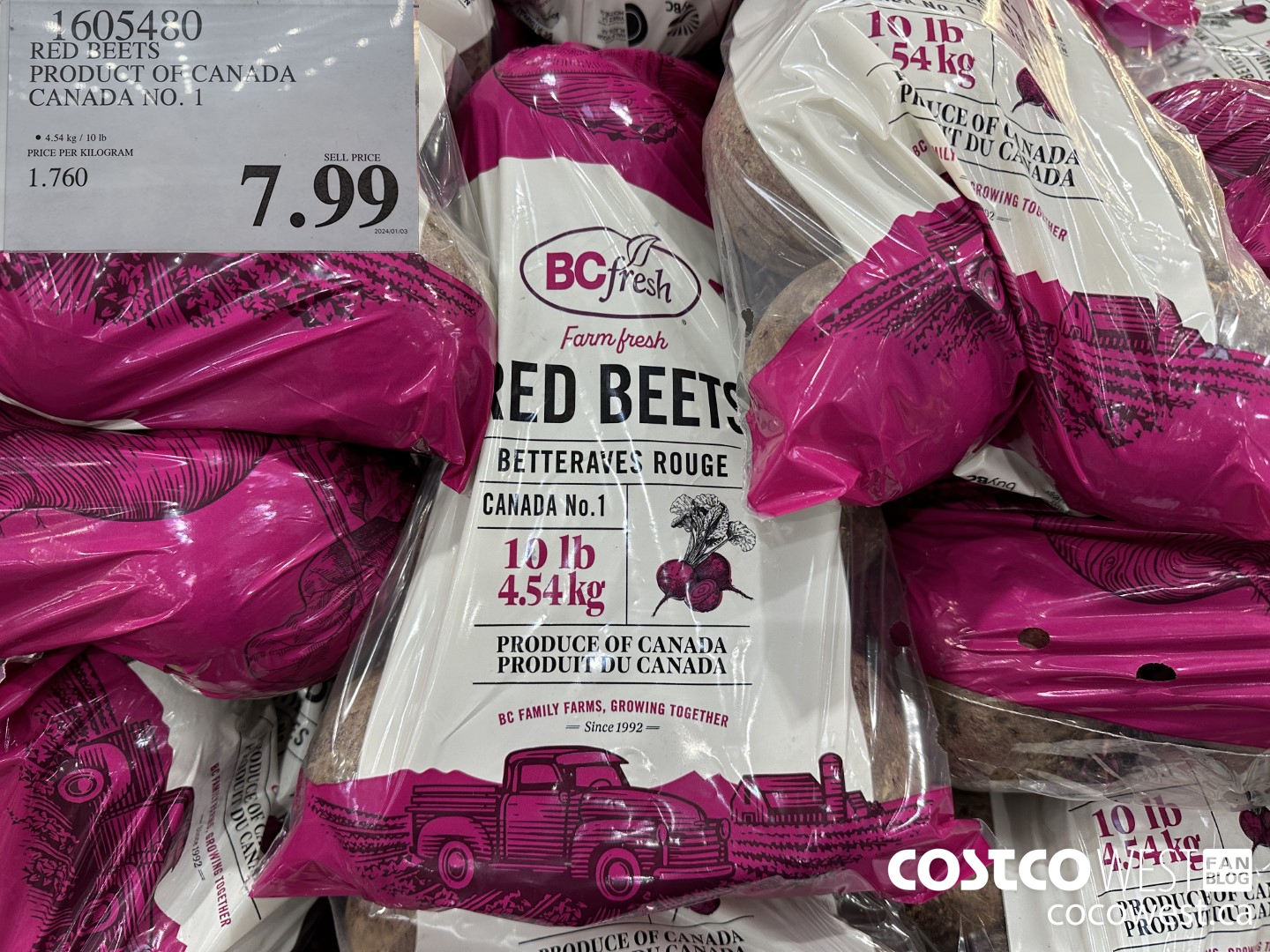1605480 RED BEETS PRODUCT OF CANADA CANADA NO. 1 $7.99