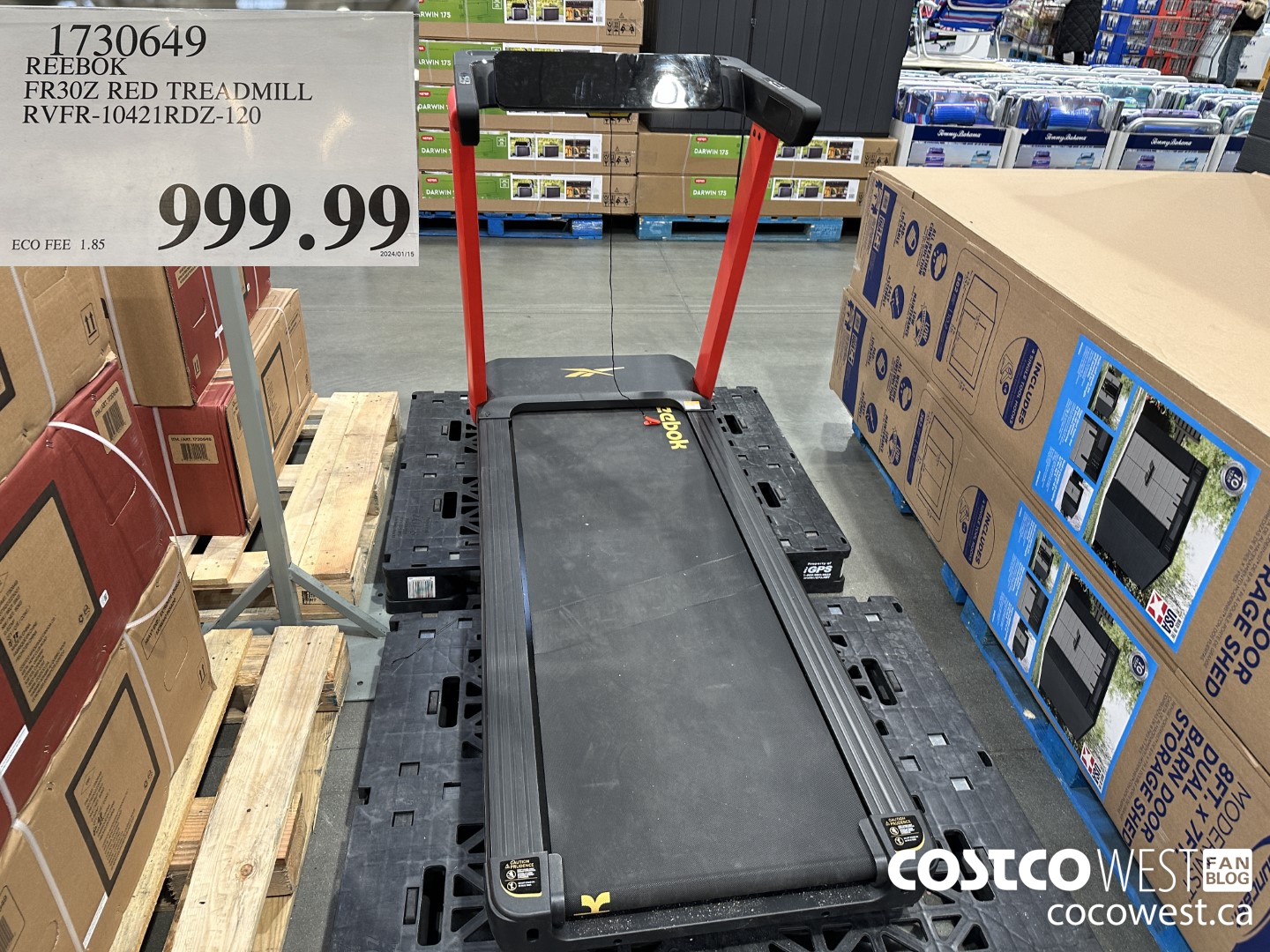 1730649 REEBOK FR30Z RED TREADMILL RVFR-10421RDZ-120 $999.99