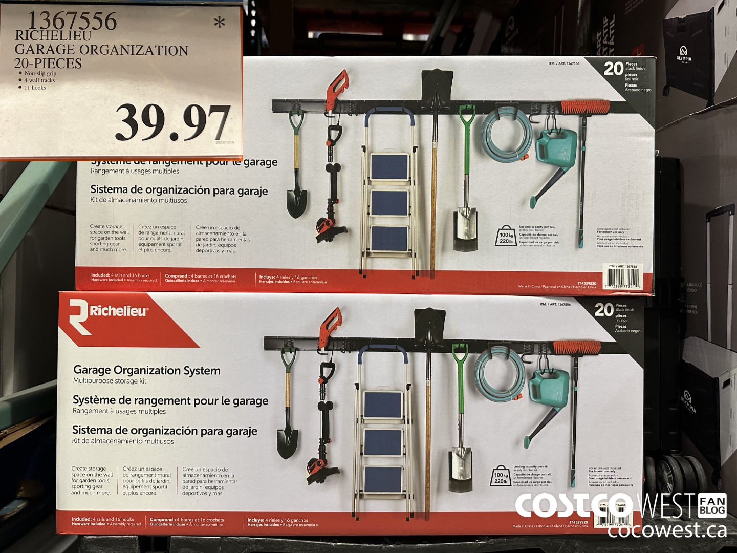 1367556 RICHELIEU GARAGE ORGANIZATION 20 PIECES $39.97