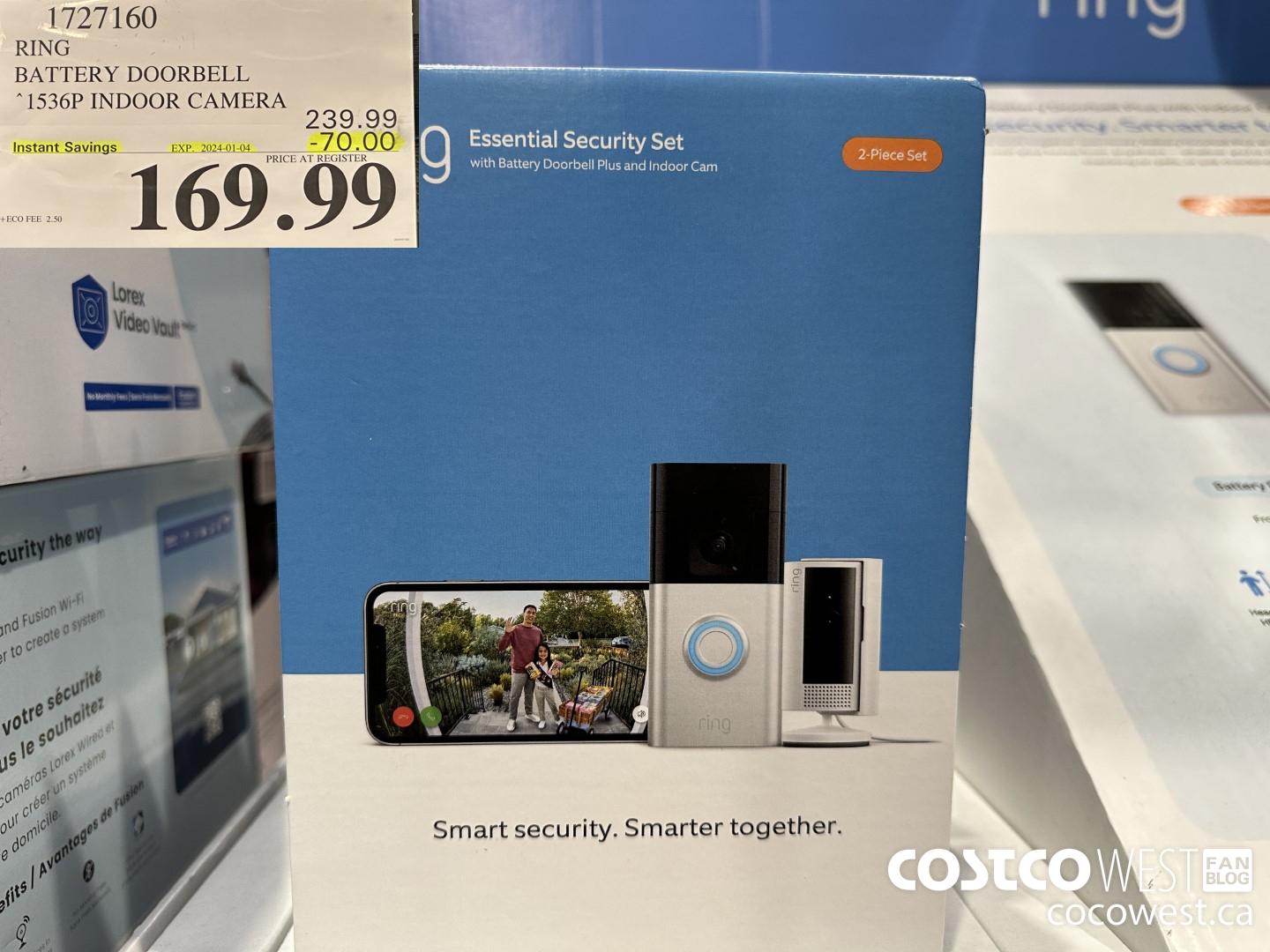 1727160 RING BATTERY DOORBELL 1536P INDOOR CAMERA ($70.00 INSTANT SAVINGS EXPIRES ON 2024-01-04) $169.99