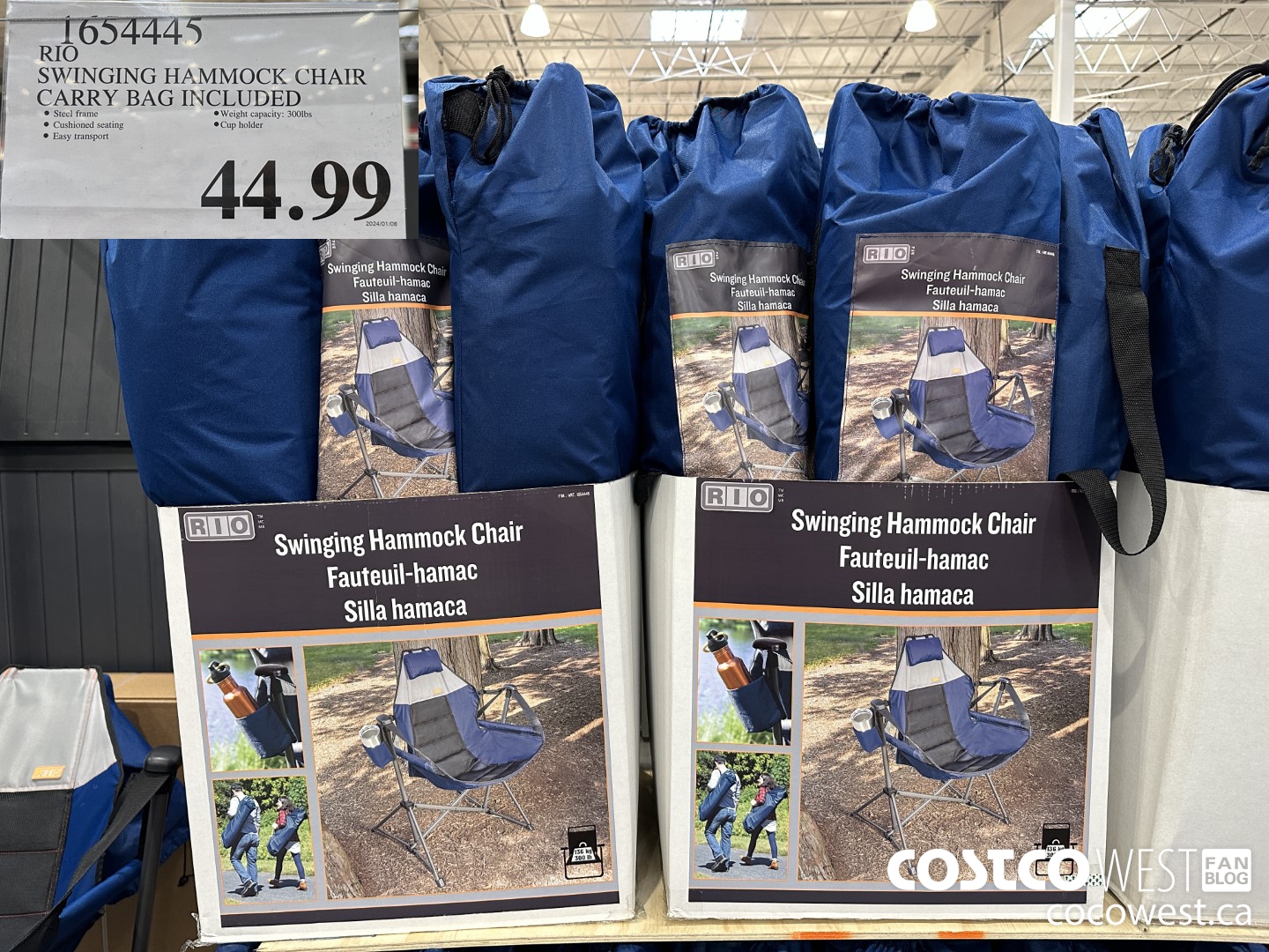 1654445 RIO SWINGING HAMMOCK CHAIR CARRY BAG INCLUDED $44.99